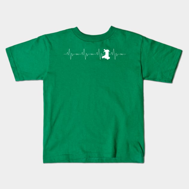 Welsh Heartbeat Kids T-Shirt by Miranda Nelson